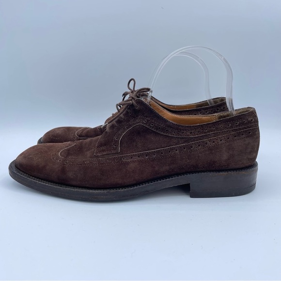 Salvatore Ferragamo Suede Oxfords 7 1/2 Brown main image 9